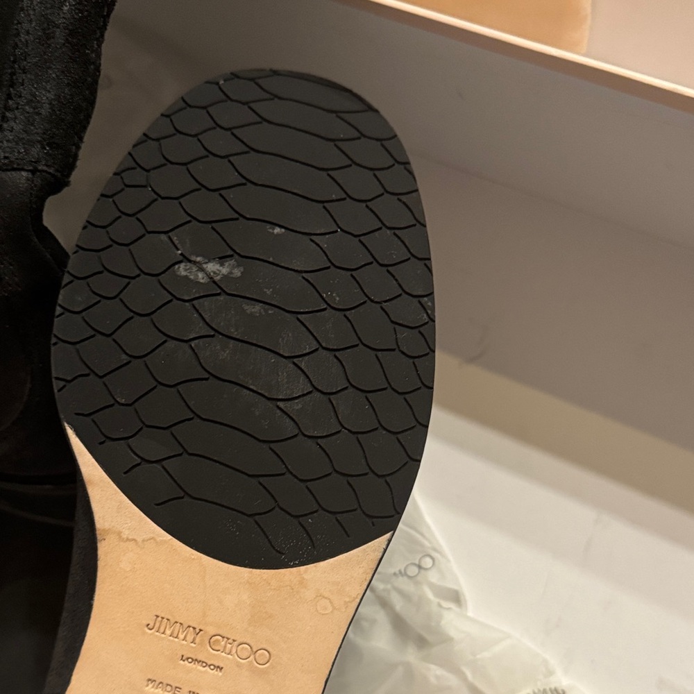 Jimmy Choo Black Heeled Boots - Picture 12 of 14